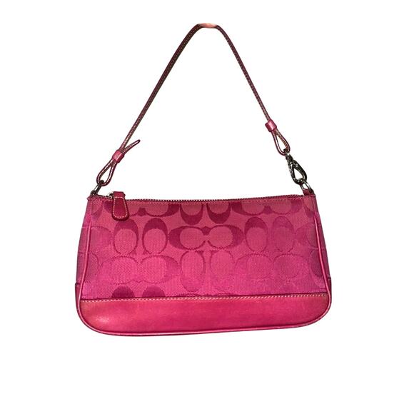 Vintage Y2K Coach 6094 'Hamptons Demi' Shoulder Bag Hot Pink - Picture 1 of 14